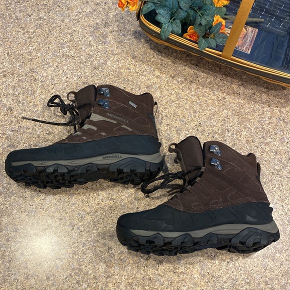 Merrell Moab Polar Espresso Waterproof Hiking Boots J21147 Men’s 8.5 Winter - Picture 12 of 17